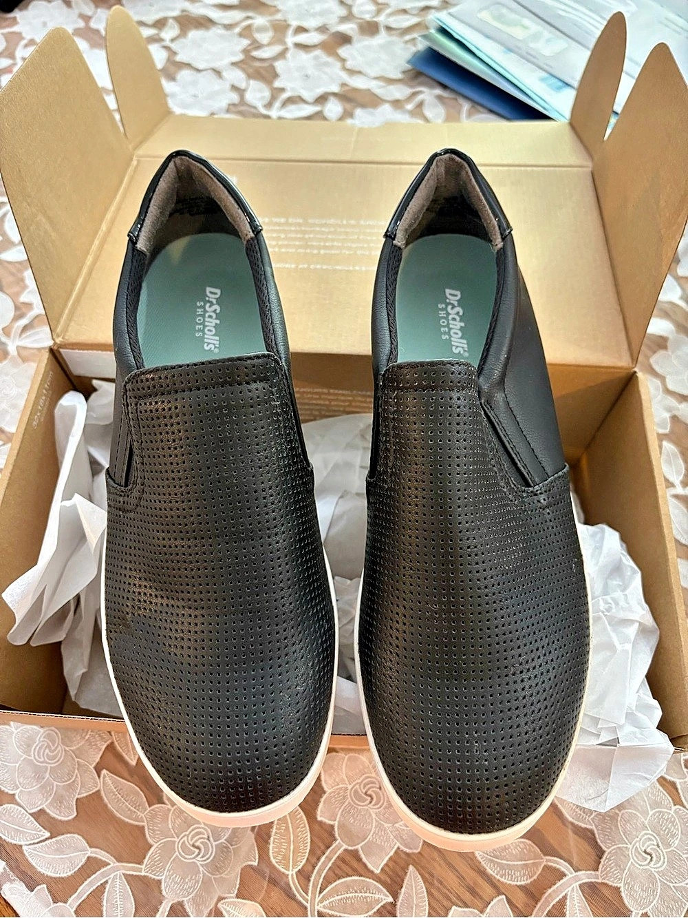 Dr. Scholl's Madison Slip-On Sneaker Slip-On Sneakers Black & White US 10 W